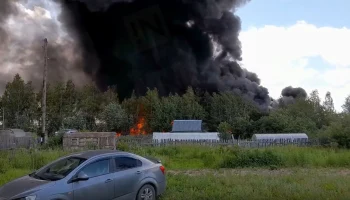 В Ново-Талицах Ивановского района загорелась промзона